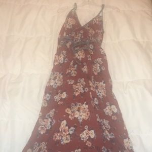 Exhilaration orange maxi dress size medium